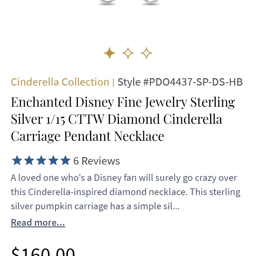 Cinderella's Carriage Pendant Necklace - Enchanted Disney Fine Jewelry